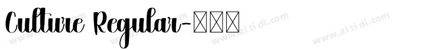 Culture Regular字体转换